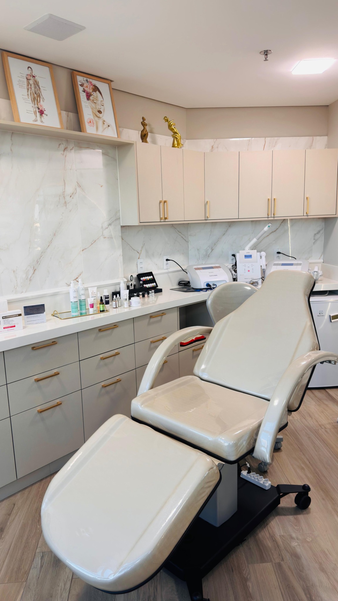 Sala de atendimento da Natália Skin Clinic