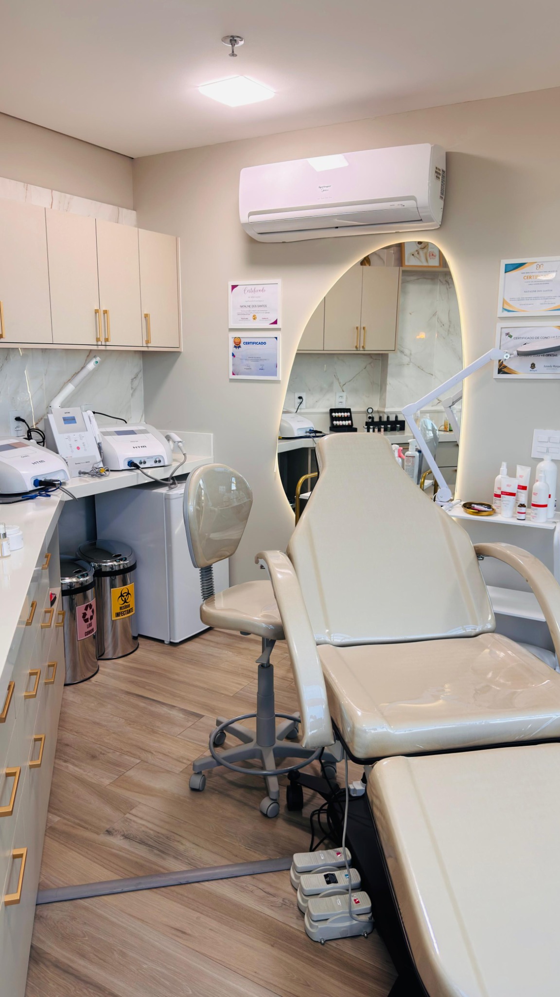 Sala de atendimento da Natália Skin Clinic
